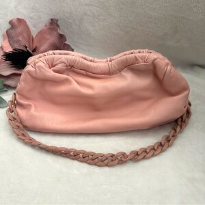 Mansur Gavriel Lambskin Cloud Clutch Bag Dahlia Pink